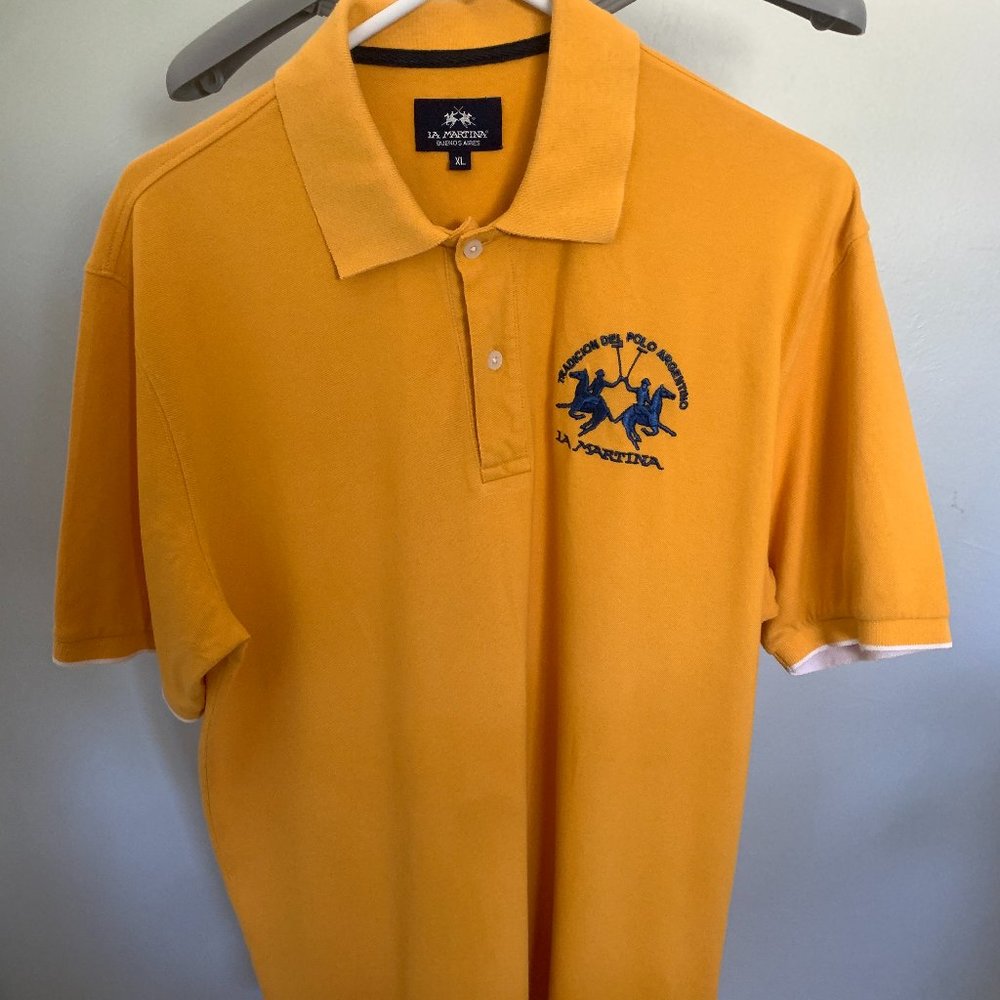 la Martina Gold Collared Shirt